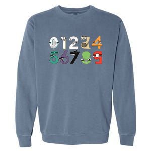 Math Number 09 Costume Boy Matching Number Lore Garment-Dyed Sweatshirt