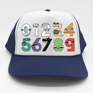 Math Number 09 Costume Boy Matching Number Lore Trucker Hat