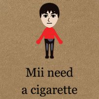 Mii Need A Cigarette Funny Wii Cotton Canvas Backpack