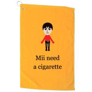 Mii Need A Cigarette Funny Wii Platinum Collection Golf Towel