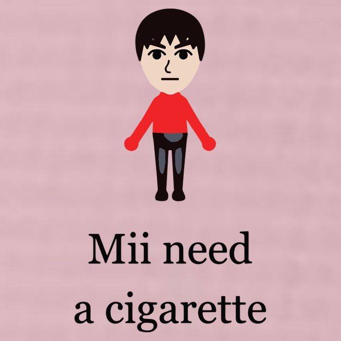 Mii Need A Cigarette Funny Wii 25L Jumbo Tote