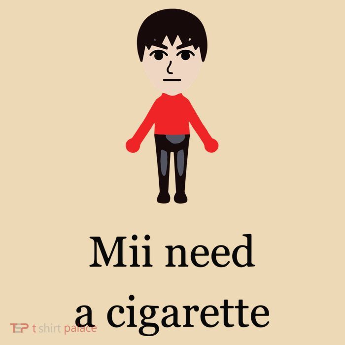 Mii Need A Cigarette Funny Wii Bag