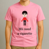 Mii Need A Cigarette Funny Wii T-Shirt