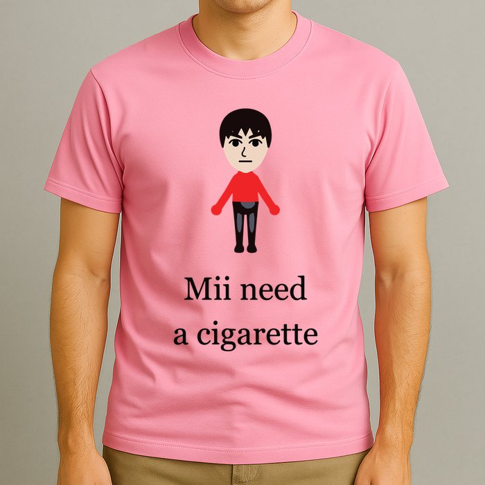Mii Need A Cigarette Funny Wii T-Shirt