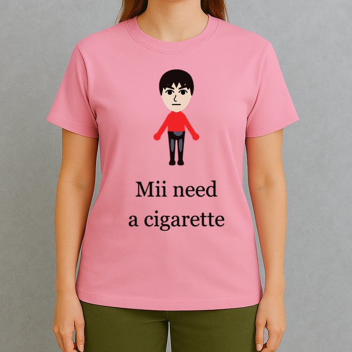 Mii Need A Cigarette Funny Wii T-Shirt