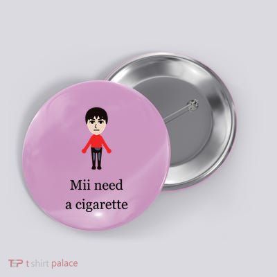 Mii Need A Cigarette Funny Wii Button