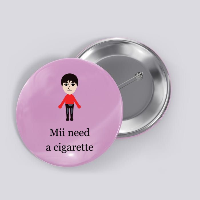 Mii Need A Cigarette Funny Wii Button