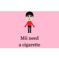 Mii Need A Cigarette Funny Wii Bumper Sticker