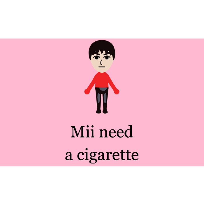 Mii Need A Cigarette Funny Wii Bumper Sticker