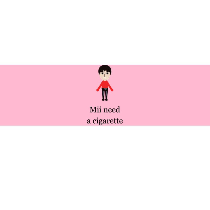 Mii Need A Cigarette Funny Wii Bumper Sticker