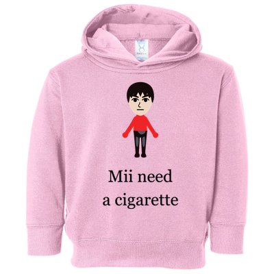 Mii Need A Cigarette Funny Wii Toddler Hoodie