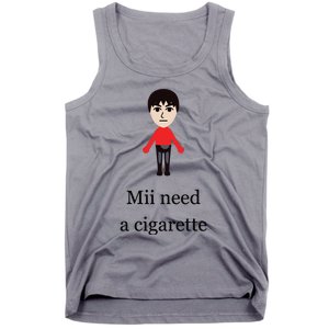 Mii Need A Cigarette Funny Wii Tank Top