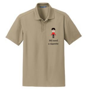 Mii Need A Cigarette Funny Wii Dry Zone Grid Polo