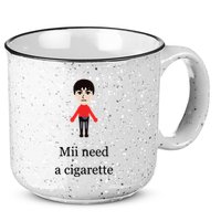 Mii Need A Cigarette Funny Wii 15oz Campfire Ceramic Mug