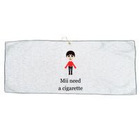 Mii Need A Cigarette Funny Wii Large Microfiber Waffle Golf Towel