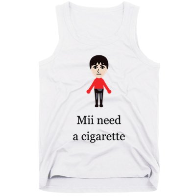 Mii Need A Cigarette Funny Wii Tank Top