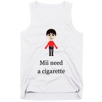 Mii Need A Cigarette Funny Wii Tank Top