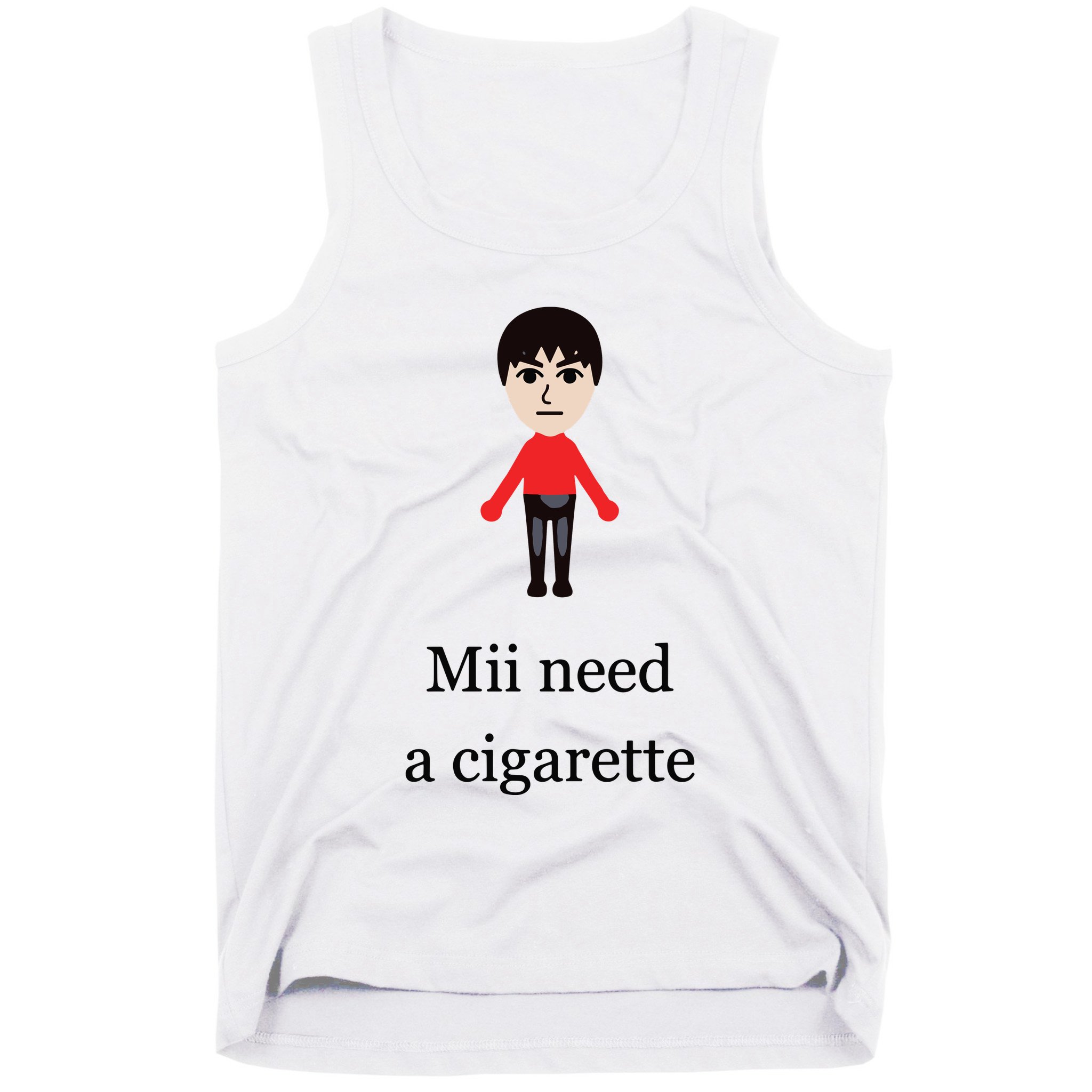 Mii Need A Cigarette Funny Wii Tank Top