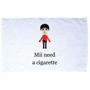 Mii Need A Cigarette Funny Wii Microfiber Hand Towel