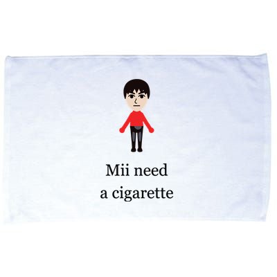 Mii Need A Cigarette Funny Wii Microfiber Hand Towel