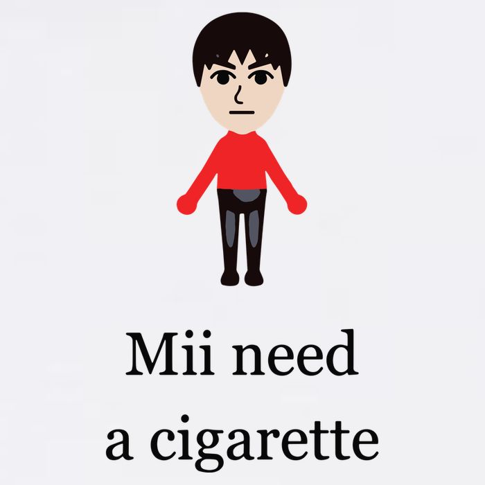 Mii Need A Cigarette Funny Wii Microfiber Hand Towel