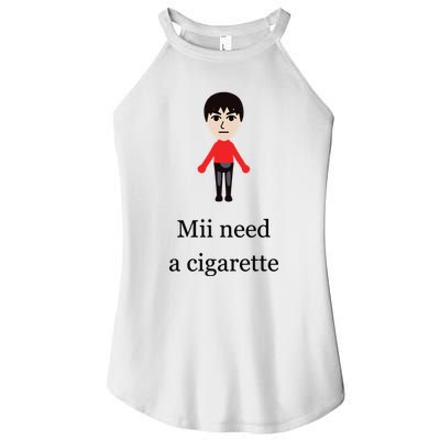 Mii Need A Cigarette Funny Wii Women's Perfect Tri Rocker Tank