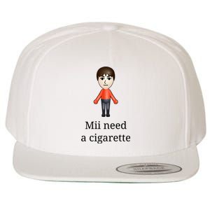 Mii Need A Cigarette Wool Snapback Cap