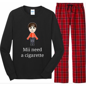 Mii Need A Cigarette Long Sleeve Pajama Set