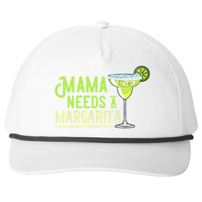 Mama Needs A Margarita Gift Mom Love Margarita Snapback Five-Panel Rope Hat