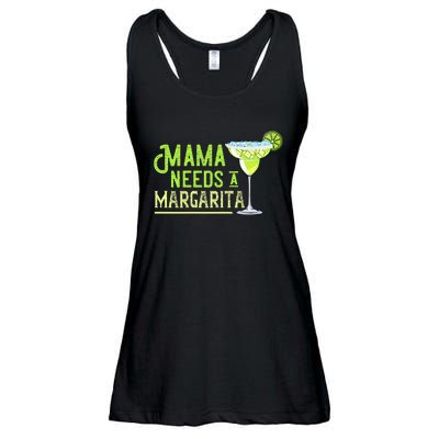 Mama Needs A Margarita Gift Mom Love Margarita Ladies Essential Flowy Tank