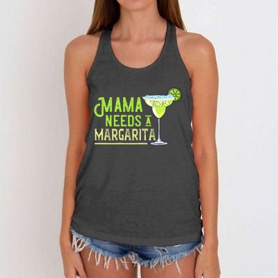 Mama Needs A Margarita Gift Mom Love Margarita Women's Knotted Racerback Tank