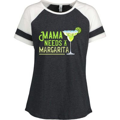 Mama Needs A Margarita Gift Mom Love Margarita Enza Ladies Jersey Colorblock Tee