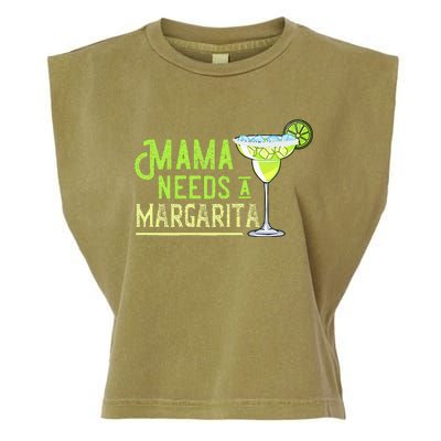 Mama Needs A Margarita Gift Mom Love Margarita Garment-Dyed Women's Muscle Tee