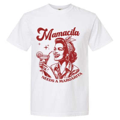 Mamacita Needs A Margarita Retro Garment-Dyed Heavyweight T-Shirt