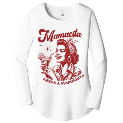 Mamacita Needs A Margarita Retro Women's Perfect Tri Tunic Long Sleeve Shirt