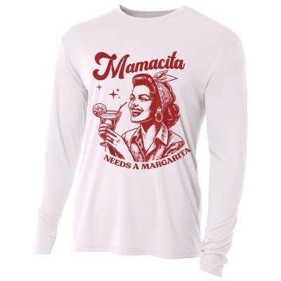 Mamacita Needs A Margarita Retro Cooling Performance Long Sleeve Crew