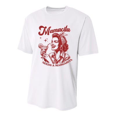 Mamacita Needs A Margarita Retro Youth Performance Sprint T-Shirt