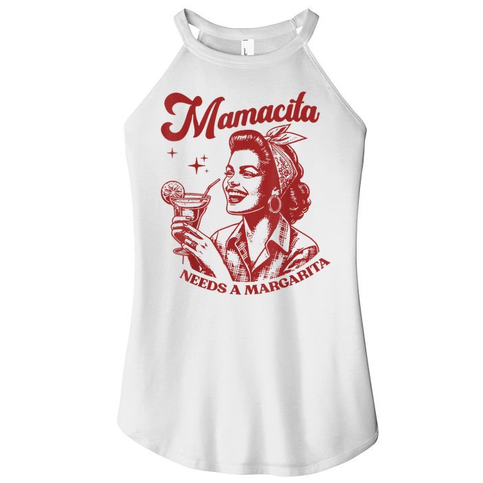 Mamacita Needs A Margarita Retro Women's Perfect Tri Rocker Tank