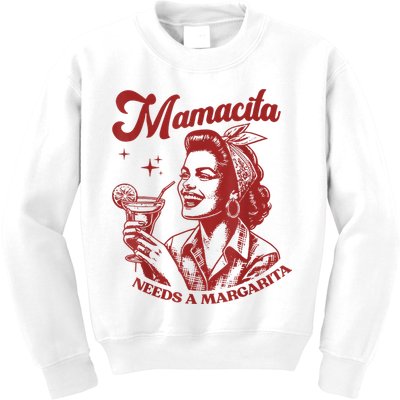 Mamacita Needs A Margarita Retro Kids Sweatshirt