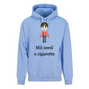 Mii Need A Cigarette Unisex Surf Hoodie