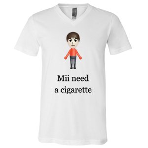 Mii Need A Cigarette V-Neck T-Shirt