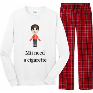 Mii Need A Cigarette Long Sleeve Pajama Set