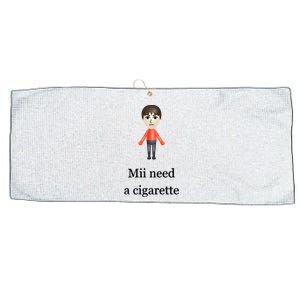 Mii Need A Cigarette Large Microfiber Waffle Golf Towel