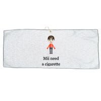 Mii Need A Cigarette Large Microfiber Waffle Golf Towel