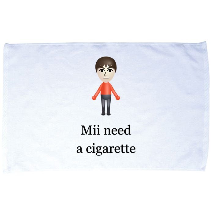 Mii Need A Cigarette Microfiber Hand Towel