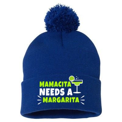 Mamacita Needs A Margarita Meaningful Gift Pom Pom 12in Knit Beanie