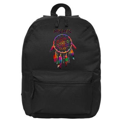 Micmac Native American Indian Colorful Dreamcatcher Tribe 16 in Basic Backpack