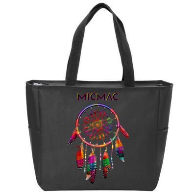 Micmac Native American Indian Colorful Dreamcatcher Tribe Zip Tote Bag