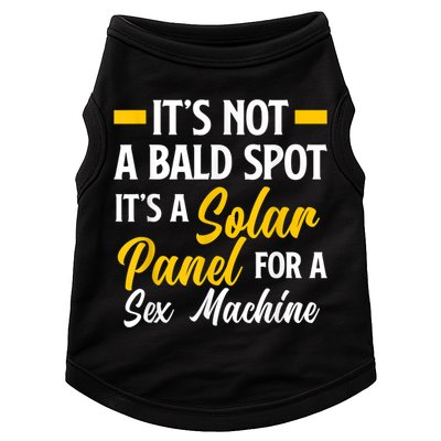 Mens Not A Bald Spot It's Solar Panel For Sex Machine Funny Bald Doggie Tank