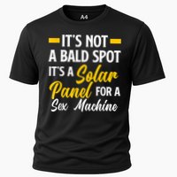 Mens Not A Bald Spot It's Solar Panel For Sex Machine Funny Bald Cooling Performance Crew T-Shirt